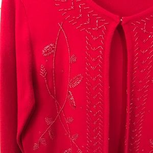 INC beaded sweater set